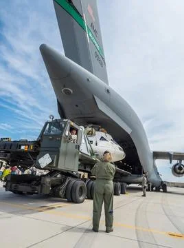 RECORD DATE NOT STATED  Engineers prepare to test the parachute system for... Stock Photos
