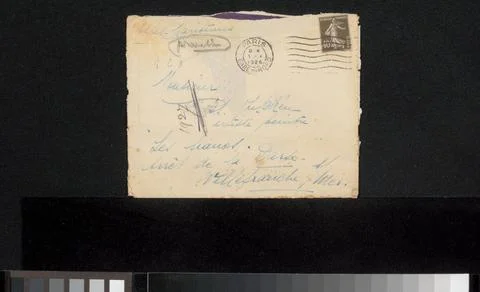 RECORD DATE NOT STATED  Envelop aan Philip Zilcken, in or before 1926 Pari... Stock Photos