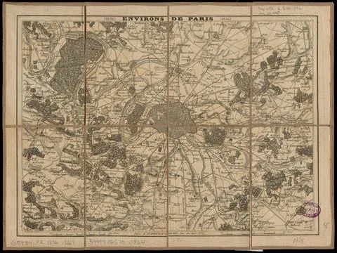 RECORD DATE NOT STATED Environs de Paris , Paris France, Maps Norman B. Le... Foto stock