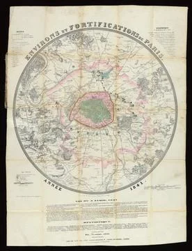 RECORD DATE NOT STATED  Environs et fortifications de Paris : annÃ e 1841,.. Stock Photos