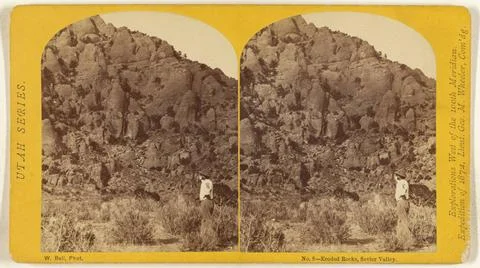 RECORD DATE NOT STATED Eroded Rocks, Sevier Valley.. William H. Bell (Amer... 스톡 사진