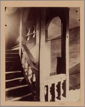 RECORD DATE NOT STATED  Escalier du Vieux Paris. Eugene Atget, photographe... 写真素材
