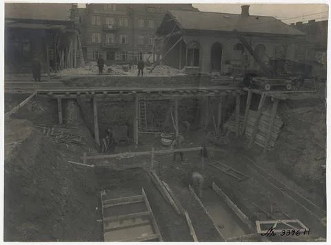 RECORD DATE NOT STATED Eslöv, basic excavation and tunnel building. Copyri.. Stock Photos