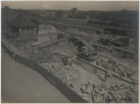 RECORD DATE NOT STATED Eslöv station house, basic excavation. Copyright: x.. Stock Photos