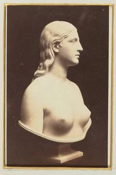 RECORD DATE NOT STATED Eve Disconsolate. L. Powers (American, 1835 - 1904,... Stock Photos