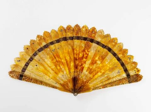 RECORD DATE NOT STATED  EVENTAIL. Palmette pattern and gold fines. Broken,... 스톡 사진