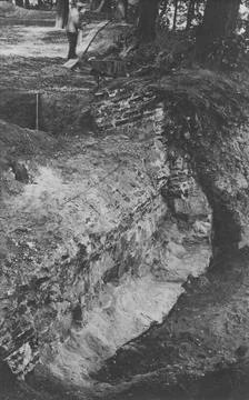 RECORD DATE NOT STATED Excavations Valkhof: the substructure of the burgmu... Stock Photos