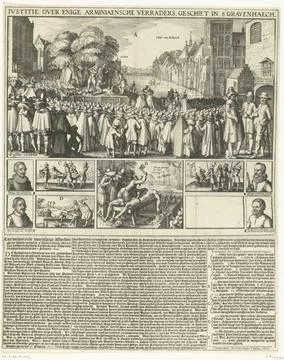 RECORD DATE NOT STATED  Execution of Reinier van Oldenbarnevelt, David Coo... Fotos de archivo