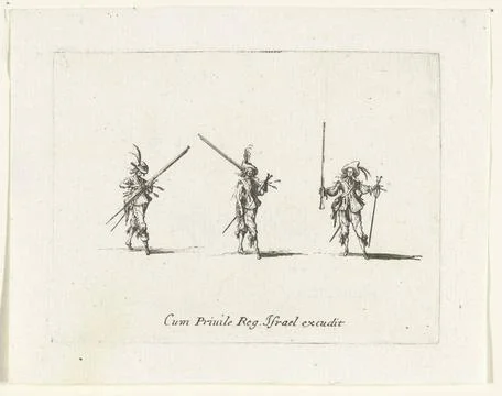 RECORD DATE NOT STATED  Exercities with a musket: loading of a musket, Jac... Stock Photos