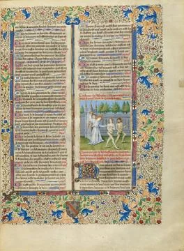 RECORD DATE NOT STATED The Expulsion from Paradise. Master of the Oxford H... Stock Photos