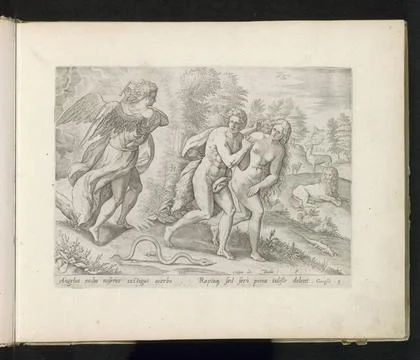 RECORD DATE NOT STATED  Expulsion from Paradise, Johann Sadeler (I), After... Stock-Fotos