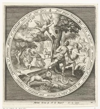 RECORD DATE NOT STATED  Expulsion from Paradise, Nicolaes de Bruyn, After ... Stock-Fotos