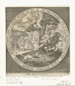 RECORD DATE NOT STATED  Expulsion from Paradise, 1581 - 1656 print Adam an... Stock Photos