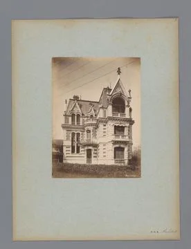 RECORD DATE NOT STATED  Facade of a villa in Paris, LampuÃ et Cie, c. 1875.. Foto stock