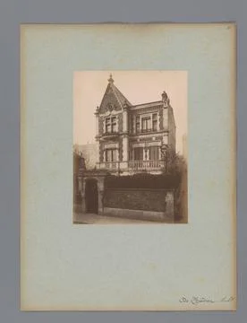 RECORD DATE NOT STATED  Facade of a villa in Paris, LampuÃ et Cie, c. 1875.. Stock Photos