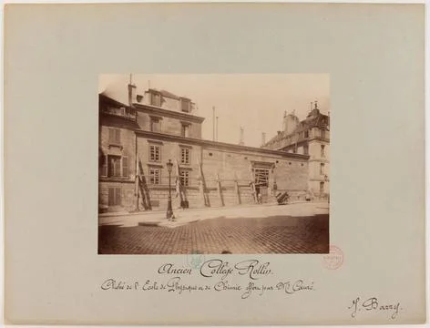 RECORD DATE NOT STATED  Facade of the former Rollin college. Paris (5th ar... Fotos Stock