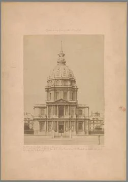 RECORD DATE NOT STATED  Facade of the DÃ me des Invalides in Paris, c. 187.. Stock Photos