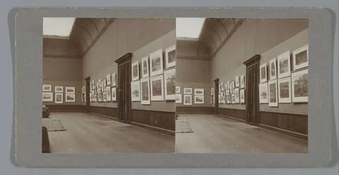 RECORD DATE NOT STATED  Face in a room of the Stedelijk Museum, Amsterdam,... Stock Photos