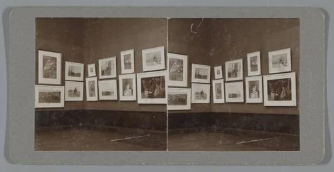 RECORD DATE NOT STATED  Face in a room of the Stedelijk Museum, Amsterdam,... Stock Photos