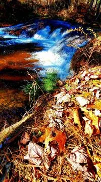 RECORD DATE NOT STATED A fall colors scene of Trout Falls on the La Crosse... 스톡 사진
