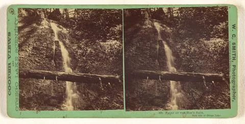RECORD DATE NOT STATED Falls at the Hog s Back, East side of Otsego lake..... Stock Photos