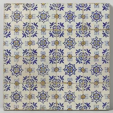 RECORD DATE NOT STATED  Field of sixteen tiles (4x4) each with a multi -co... Stock Photos