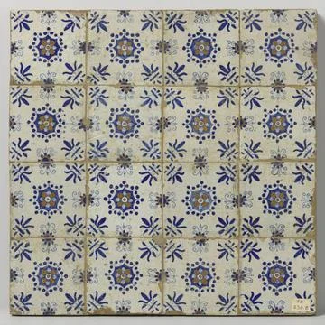 RECORD DATE NOT STATED  Field of sixteen tiles (4x4), each with a multi -c... Stock Photos