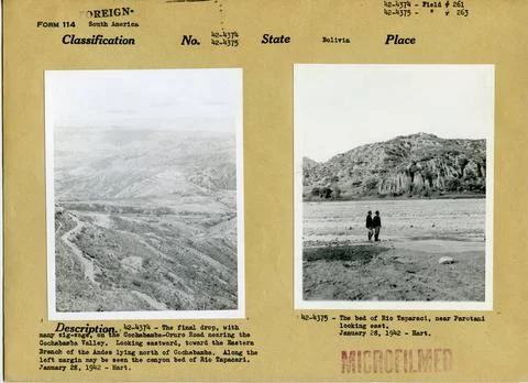 RECORD DATE NOT STATED The Final Drop, with Many Zig-Zags, on the Cochabam... Fotos Stock
