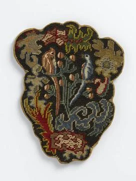 RECORD DATE NOT STATED  Fire screen made of linen, tense over sculpted, wo... 스톡 사진