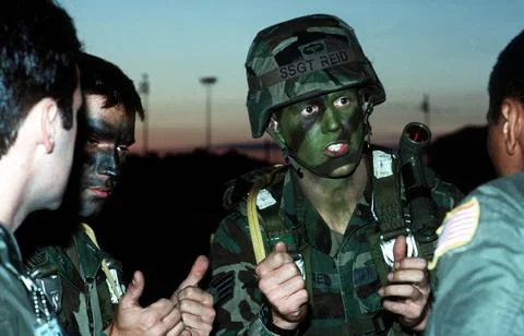 RECORD DATE NOT STATED First Lieutenant Michael D. Bramhall, second from l... Stock Photos