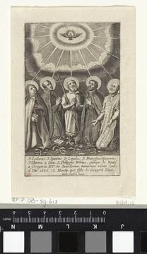RECORD DATE NOT STATED  Five Saints, Michael Snijders, in or after 1622 - ... Stock Photos