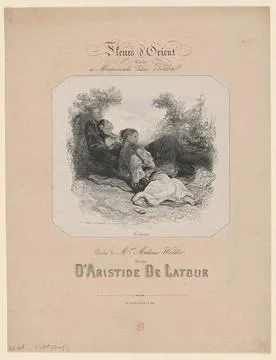 RECORD DATE NOT STATED Fleurs d Orient ,. Paul Gavarni (1804-1866). Lithog... Stock Photos