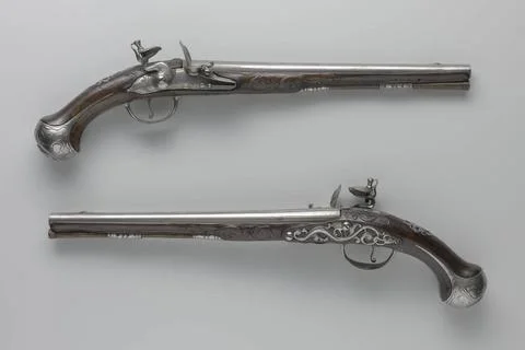 RECORD DATE NOT STATED  Flint gun, Michel Delahaye, c. 1680 flintlock pist... 스톡 사진