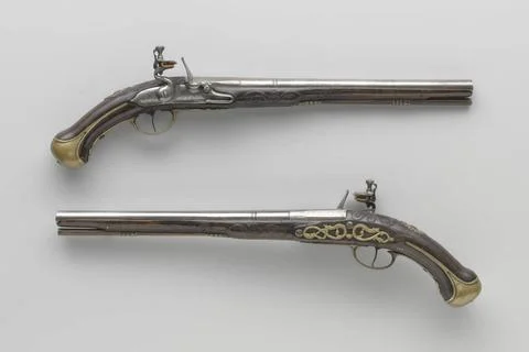 RECORD DATE NOT STATED  Flint gun, Jan Flock, c. 1685 flintlock pistol Par... Foto stock