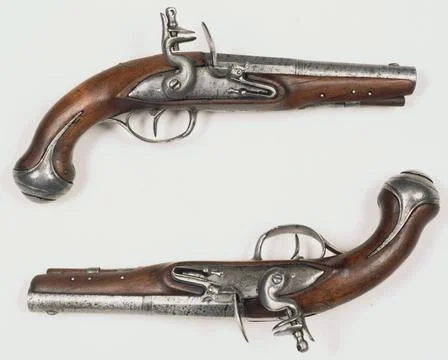 RECORD DATE NOT STATED  Flint gun, c. 1599 - c. 1699 flintlock pistol Pist... 스톡 사진