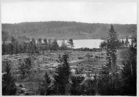 RECORD DATE NOT STATED Floating of timber. Copyright: xpiemagsx swrailpie2... Stock Photos