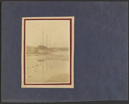 RECORD DATE NOT STATED Floating Timber. Louis Fleckenstein (American, 1866... Stock Photos