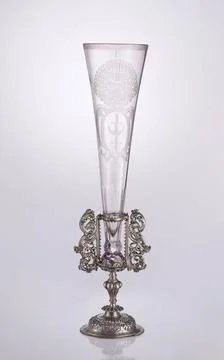 RECORD DATE NOT STATED  Flute; Naliboki (glassworks; 1722-1862); approx. 1... Stock Photos