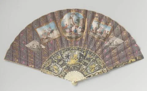 RECORD DATE NOT STATED  Folding range with double leaf of thin leather and... Foto stock