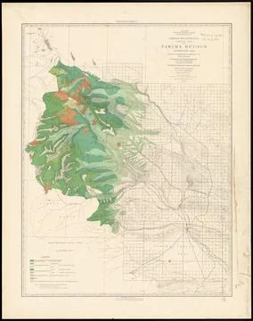 RECORD DATE NOT STATED Forest map of the Yakima Region, Washington Ter. sh... Foto stock