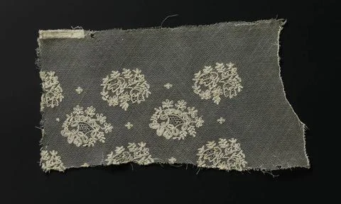 RECORD DATE NOT STATED  Fragment lace plunger on mechanical tulle, anonymo... 写真素材