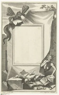 RECORD DATE NOT STATED  Frame with Devil, Gaspar Bouttats, After Hendrik V... 写真素材