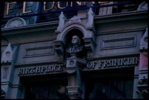RECORD DATE NOT STATED Franklin Building, Milk Street, Boston , Historic b... Fotos de archivo