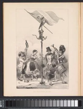 RECORD DATE NOT STATED  Freedom tree, 1848, 1848 A burger, tamboer, farmer... Foto stock