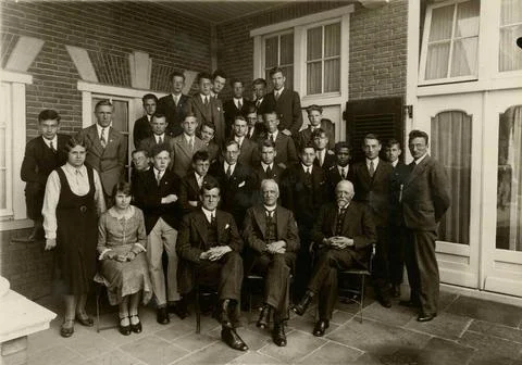 RECORD DATE NOT STATED In front of the building of the boarding school of ... Fotos de archivo