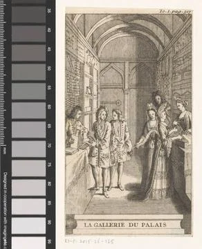 RECORD DATE NOT STATED  Gallery of the Palace of Justice in Paris, c. 1700... Fotos de archivo