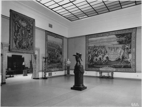 RECORD DATE NOT STATED  Gallery view with portiere with chariot of triumph... 写真素材