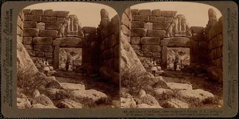 RECORD DATE NOT STATED Gate of the Lions, oldest scripture in Europe, (S.E... Stock Photos