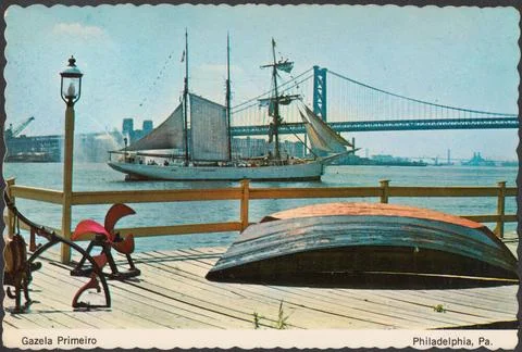 RECORD DATE NOT STATED Gazela Primeiro, Philadelphia Pa. , Ships, Bridges,... Stock Photos
