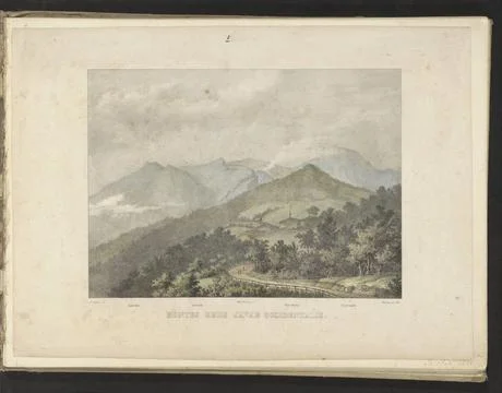RECORD DATE NOT STATED  Gede, Volcano on West Java, 1821 print Ger Binting... Stock-Fotos